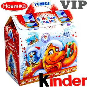 Сладкий подарок на Новый Год в жестяной упаковке весом 1200 грамм по цене 1762 руб в Ишимбае