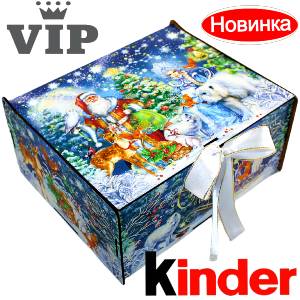 Сладкий подарок на Новый Год в картонной упаковке весом 1200 грамм по цене 2223 руб в Ишимбае